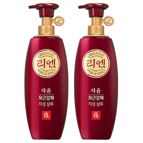리엔 자윤 모근강화 지성 샴푸, 500ml, 2개
