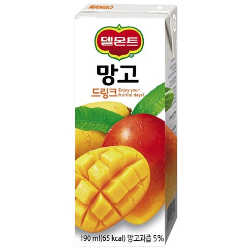 델몬트 드링크팩 망고, 190ml, 1개