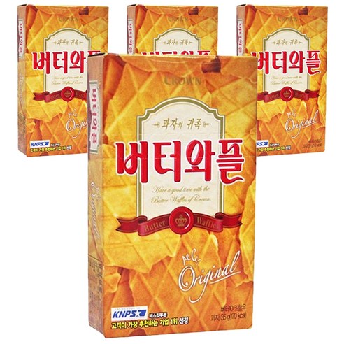 크라운 버터와플, 35g, 4개
