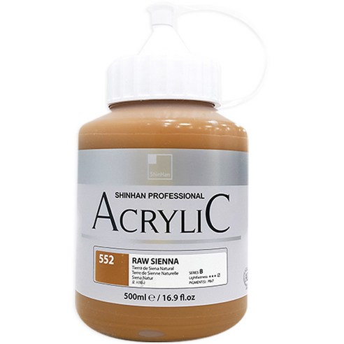 신한 아크릴물감 505, 500ml 552RawSienna, 1