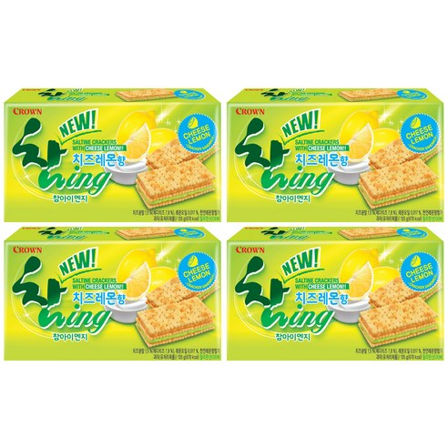 크라운 뉴 참ing 치즈레몬향, 135g, 4개
