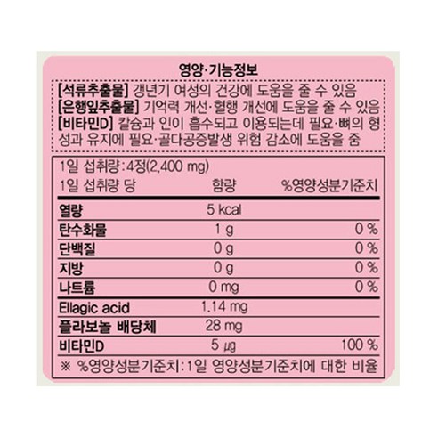 갱년기 여성을 위한 효과적인 영양제