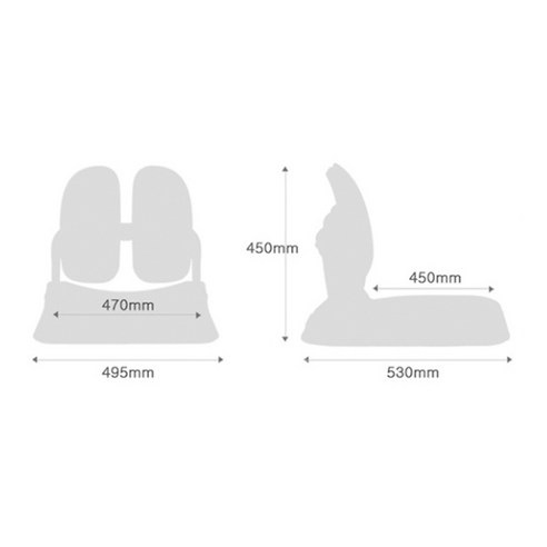 이편한의자 블랙프레임 접이식 듀얼 메쉬 좌식의자