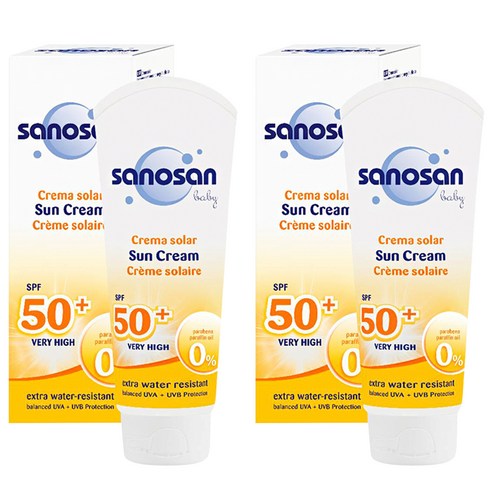 사노산 베이비 썬크림 SPF50+, 75ml, 2개입