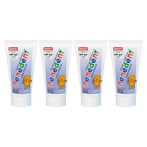 네네덴트 무불소 어린이 치약, 50ml, 4개입
