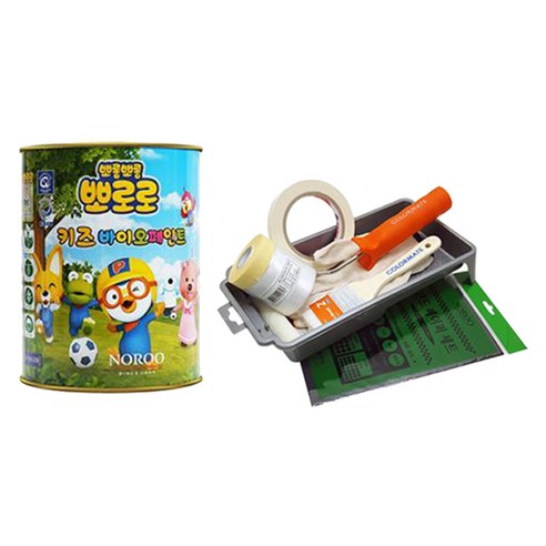 노루페인트 뽀로로 키즈 바이오 페인트 세트, 뽀로로화이트, 0.9L, 1세트