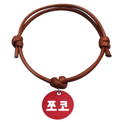 펫츠룩 굿모닝 카라멜 반려동물 목걸이 S 알미늄원형 팬던트 S, 레드(쪼코), 1개