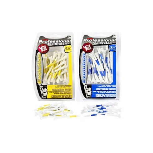 프라이드스포츠 PTS Evloution 골프티 30p EV31430는 마찰과 저항을 줄인 디자인으로 정확하고 긴 드라이브샷을 가능하게 해주는 골프티입니다.