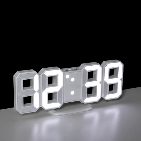 레토 디지털 3D LED 탁상 벽시계 LLC-P03D, 혼합 색상