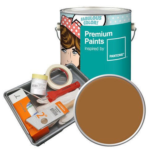 노루페인트 팬톤 내부용 실내벽면 저광 페인트 4L 세트, 18-0950 Cathay Spice, 4000ml
