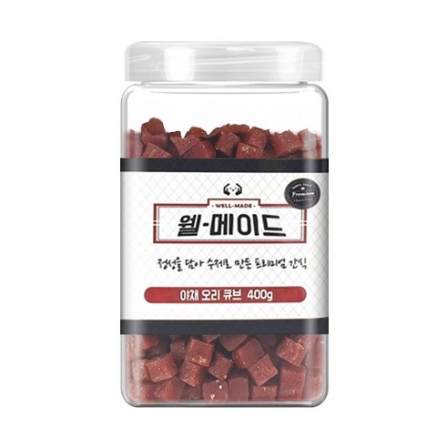 웰메이드 강아지 수제간식 400g, 야채오리큐브맛, 1개