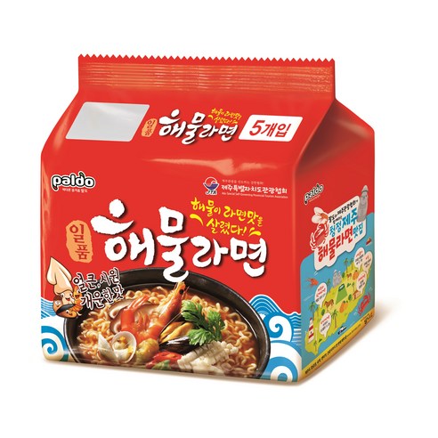 팔도 일품 해물라면120g 5봉지, 5개