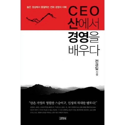 CEO 산에서 경영을 배우다, 김영사, 전경일 저