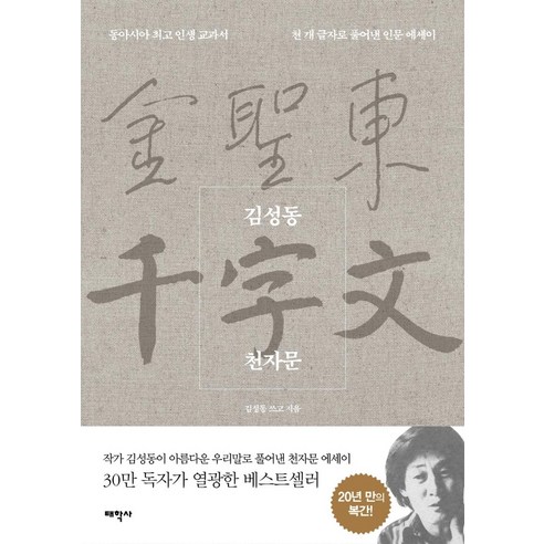 [태학사]김성동 천자문 : 동아시아 인생 교과서 천 개 글자로 풀어낸 인문 에세이, 태학사, 김성동