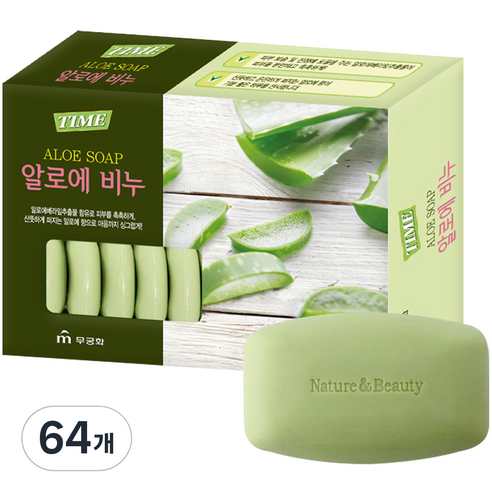 무궁화 타임 알로에 비누, 90g, 64개