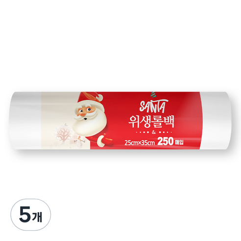 데일드 산타 위생 롤백 중 25cm x 35cm, 5개, 250개입, 중(M)