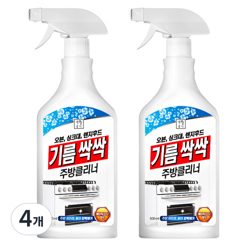 생활공식 기름싹싹 주방클리너, 4개, 500ml
