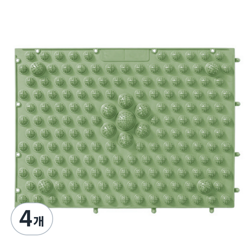비투윈 발 지압매트 29 x 38 cm, 그린, 4개