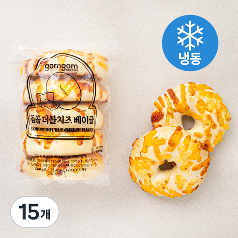 곰곰 더블치즈 베이글(냉동), 120g, 5개입, 3개