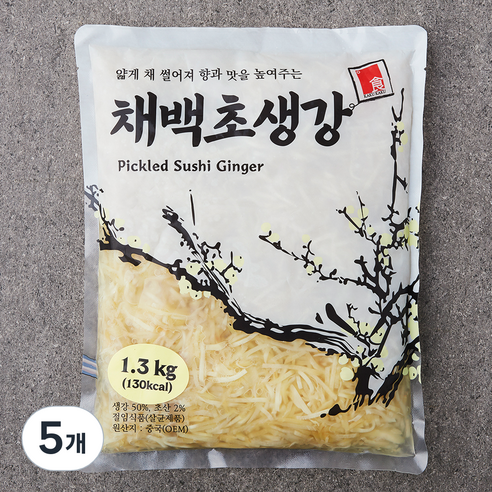 카쿠카쿠 채백초생강, 1.3kg, 5개