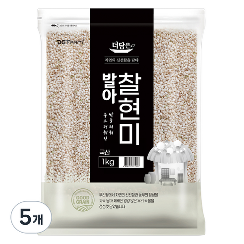 더담은 발아찰현미, 1kg, 5개