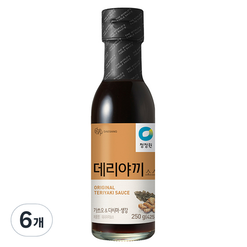 청정원 데리야끼 소스, 6개, 250g