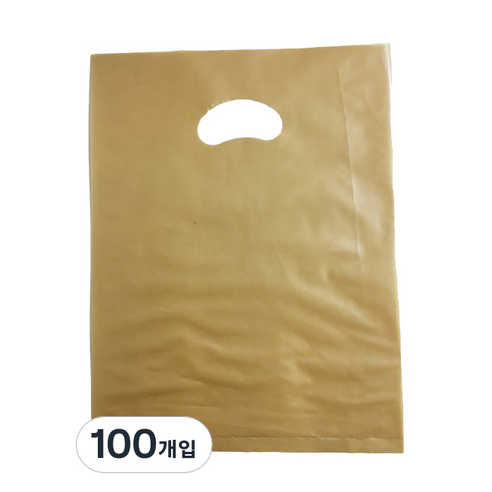 펀칭 비닐 포장봉투 가로 30cm x 세로 40cm PE30, 금색, 100개
