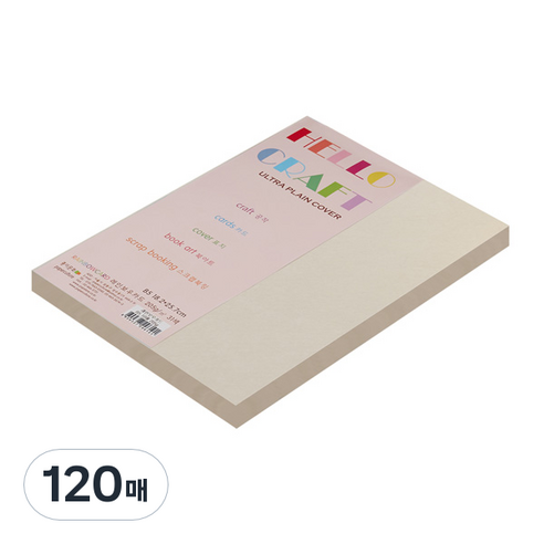 종이문화 친환경색지 레인보우카드 No.2 아이보리, B5, 120매