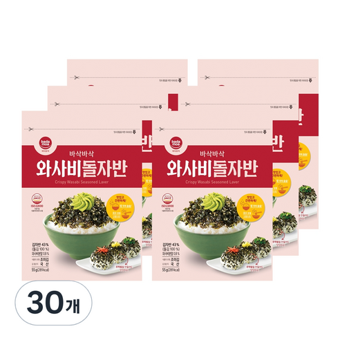 바다모아 와사비 돌자반, 55g, 30개