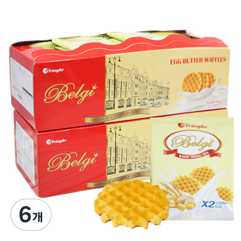 벨기 에그 버터 와플 50p, 350g, 6개