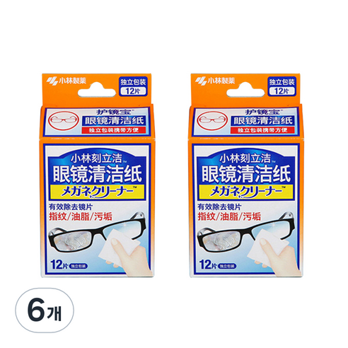 MAME 안경닦이 12p, 혼합색상, 6개