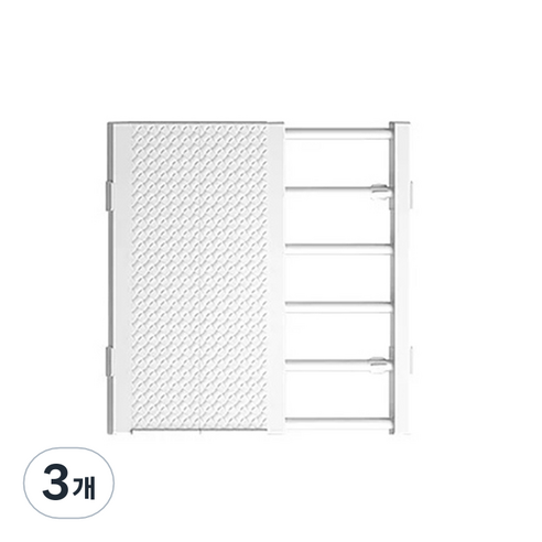 안녕마켓 다용도 옷장 칸막이 화이트, 3개