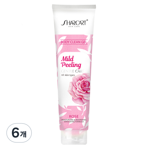 샤카트 페이스 바디 각질 제거 필링젤 로즈향, 310ml, 6개
