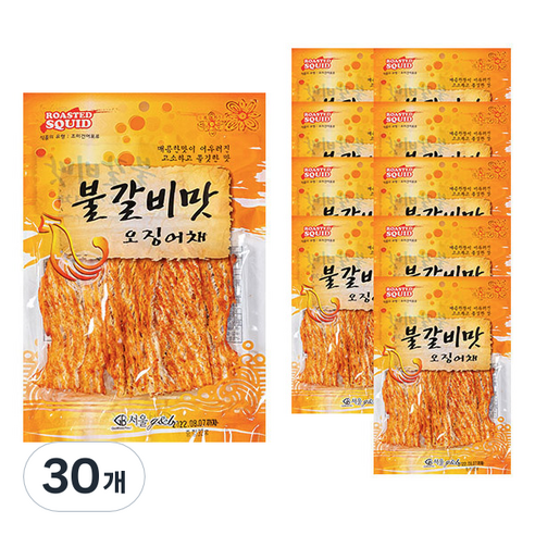 서울지앤비 불갈비맛 오징어채, 32g, 30개