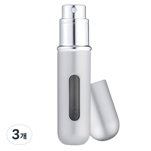보니코니 새지않는 특허 향수공병 5ml, 실버, 3개