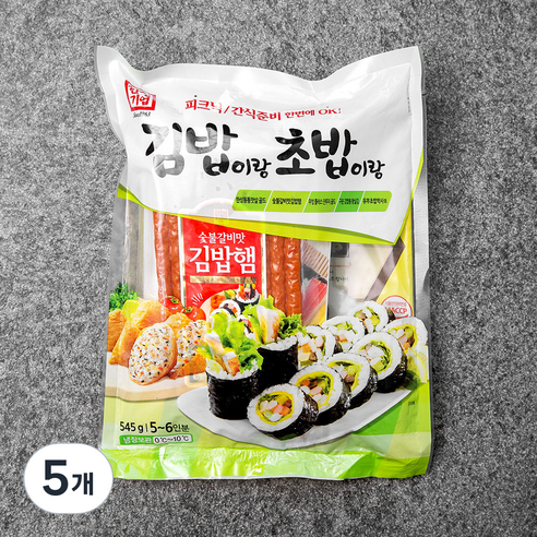 한성기업 김밥이랑 초밥이랑, 545g, 5개