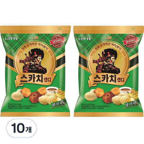 롯데제과 스카치 캔디 세가지맛, 10개, 317g