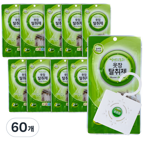 허브스토리 숲속향 옷장 탈취제 본품, 1g, 60개