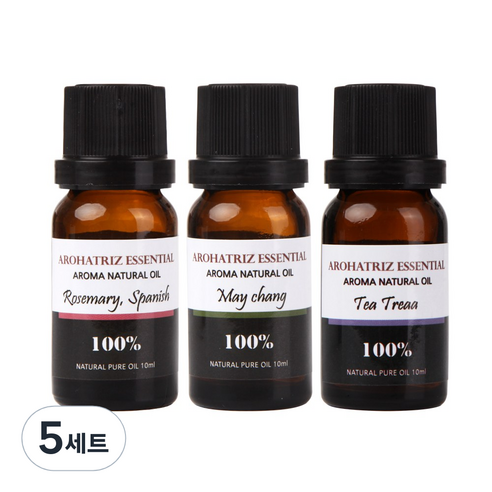 아로하트리즈 에센셜오일 로즈마리 + 메이청 + 티트리, 5세트