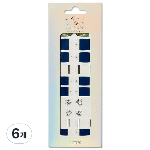 메이브라운 말랑이 젤네일스티커, ST06, 6개
