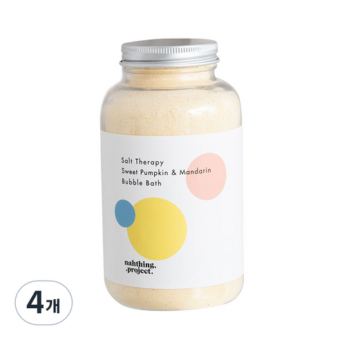 나띵프로젝트 대용량 오감목욕 버블바스 입욕제 옐로, 400g, 4개