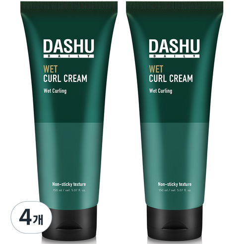 다슈 데일리 웨트 헤어 컬크림, 150ml, 4개