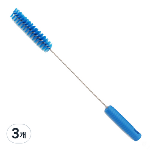 월드크린 원형 청소솔 30파이, 블루, 3개