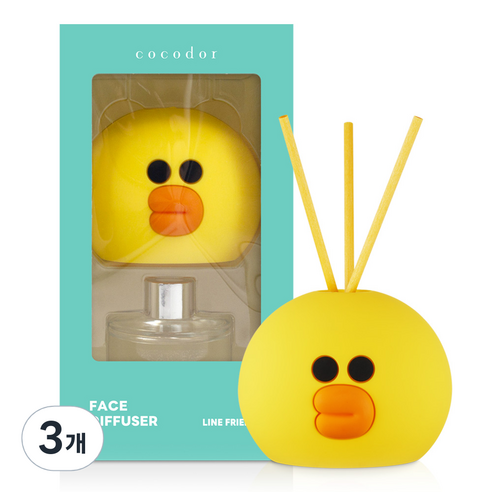 코코도르 라인프렌즈 페이스 디퓨저, 샐리(에이프릴프레쉬), 50ml, 3개