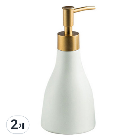 더자카 모던 다용도 리필 욕실 디스펜서 280ml, 화이트, 2개