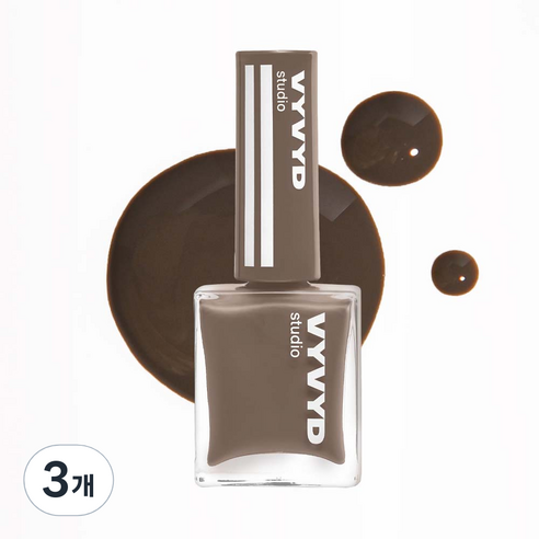 비비드스튜디오 네일 플래쉬 매니큐어, NO 30 아프로 브라운, 10ml, 3개