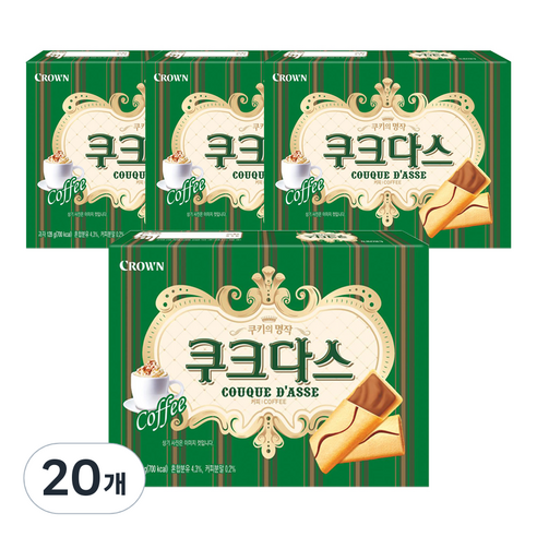 쿠크다스 커피 중, 128g, 20개