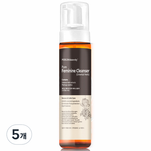 페디슨 퓨어 페미닌 오리엔탈 허브 여성 청결제 거품형, 200ml, 5개
