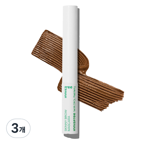 이니스프리 스키니 브로우카라 4g, 2호 깊은밤 에스프레소 브라운, 3개
