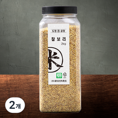 도정공장 유기농 찰보리, 2kg, 2개